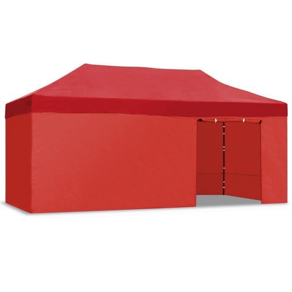 Carpa plegable roja de 3x6m